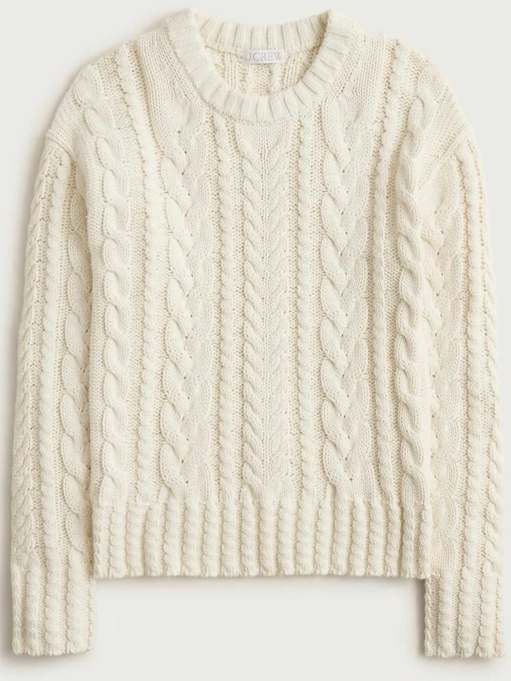 J crew Cable-knit crewneck sweater